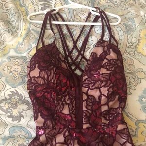 Burgundy size 0 dress. Brand new